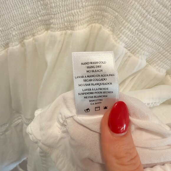 Rails Jasmine Linen Mini Dress White Lace Detail Size XL - Picture 6 of 6